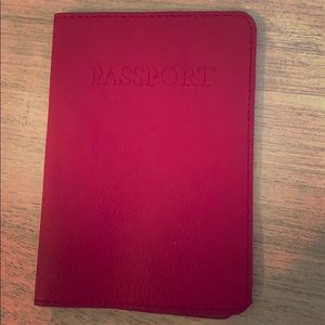 red leather passport cover